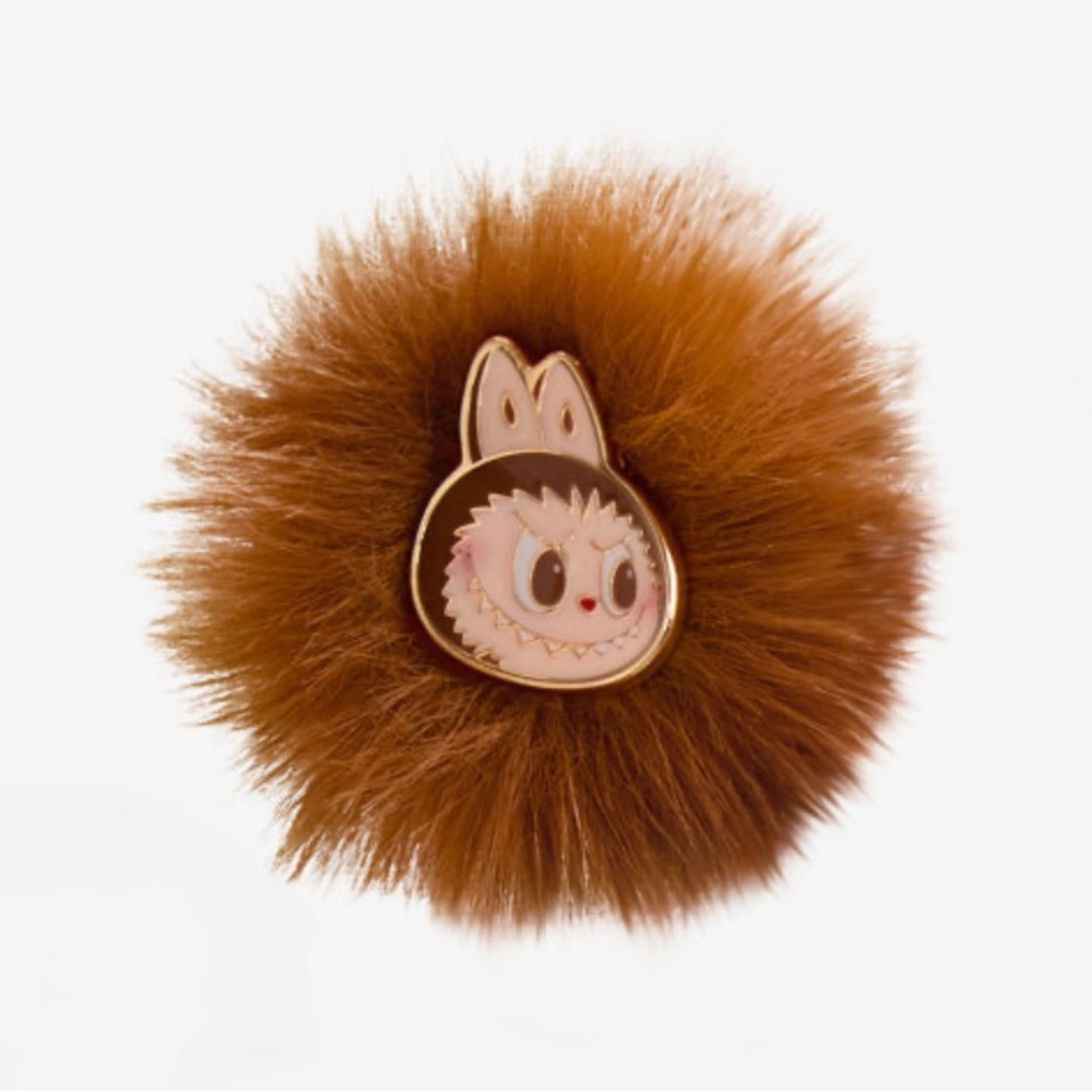 Authentic Pop Mart Labubu Warm Fluffy Holiday Series Soft Pompom Adjustable Ring - Picture 2 of 7